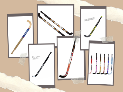 Diferentes sticks de portero para hockey patines